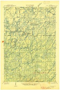 Clam Lake Wisconsin Historical topographic map, 1:48000 scale, 15 X 15 Minute, Year 1945