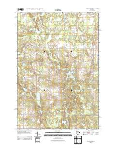 Clam Falls Wisconsin Historical topographic map, 1:24000 scale, 7.5 X 7.5 Minute, Year 2013