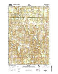 Clam Falls Wisconsin Current topographic map, 1:24000 scale, 7.5 X 7.5 Minute, Year 2015