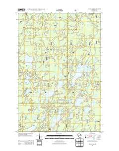 Clam Lake Wisconsin Historical topographic map, 1:24000 scale, 7.5 X 7.5 Minute, Year 2013