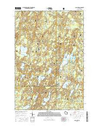 Clam Lake Wisconsin Current topographic map, 1:24000 scale, 7.5 X 7.5 Minute, Year 2015