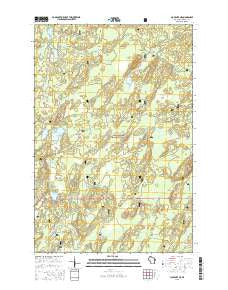 Clam Lake NE Wisconsin Current topographic map, 1:24000 scale, 7.5 X 7.5 Minute, Year 2015