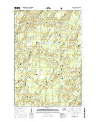 Clam Lake SE Wisconsin Current topographic map, 1:24000 scale, 7.5 X 7.5 Minute, Year 2015