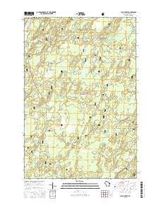 Clam Lake SE Wisconsin Current topographic map, 1:24000 scale, 7.5 X 7.5 Minute, Year 2015