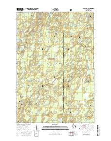 Clam Lake SW Wisconsin Current topographic map, 1:24000 scale, 7.5 X 7.5 Minute, Year 2015