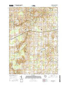 Clarks Mills Wisconsin Current topographic map, 1:24000 scale, 7.5 X 7.5 Minute, Year 2015