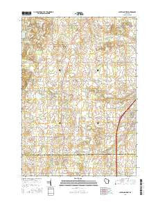 Cleveland West Wisconsin Current topographic map, 1:24000 scale, 7.5 X 7.5 Minute, Year 2016