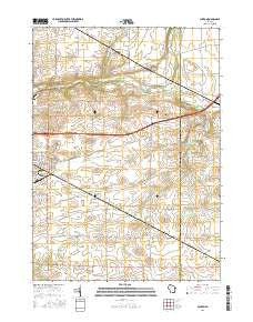 Clinton Wisconsin Current topographic map, 1:24000 scale, 7.5 X 7.5 Minute, Year 2016
