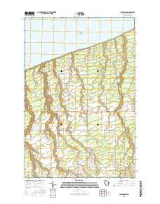 Cloverland Wisconsin Current topographic map, 1:24000 scale, 7.5 X 7.5 Minute, Year 2015