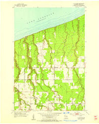 Cloverland Wisconsin Historical topographic map, 1:24000 scale, 7.5 X 7.5 Minute, Year 1954