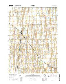 Clyman Wisconsin Current topographic map, 1:24000 scale, 7.5 X 7.5 Minute, Year 2015