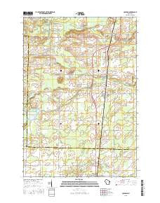 Coleman Wisconsin Current topographic map, 1:24000 scale, 7.5 X 7.5 Minute, Year 2015