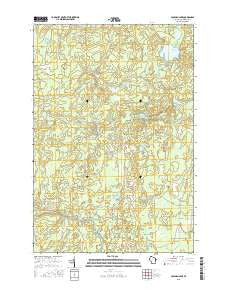 Coleman Lake Wisconsin Current topographic map, 1:24000 scale, 7.5 X 7.5 Minute, Year 2015
