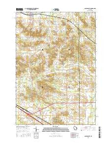 Colfax South Wisconsin Current topographic map, 1:24000 scale, 7.5 X 7.5 Minute, Year 2015