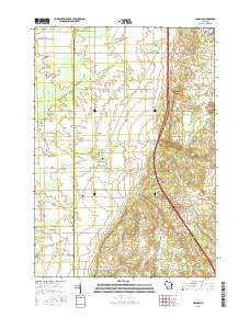 Coloma Wisconsin Current topographic map, 1:24000 scale, 7.5 X 7.5 Minute, Year 2015