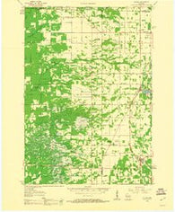 Coloma Wisconsin Historical topographic map, 1:48000 scale, 15 X 15 Minute, Year 1958