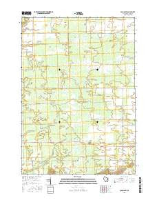 Coloma SW Wisconsin Current topographic map, 1:24000 scale, 7.5 X 7.5 Minute, Year 2015