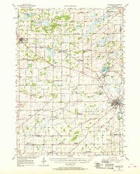 Columbus Wisconsin Historical topographic map, 1:62500 scale, 15 X 15 Minute, Year 1955