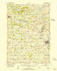 Columbus Wisconsin Historical topographic map, 1:62500 scale, 15 X 15 Minute, Year 1955