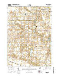 Cooksville Wisconsin Current topographic map, 1:24000 scale, 7.5 X 7.5 Minute, Year 2016