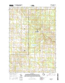 Corinth Wisconsin Current topographic map, 1:24000 scale, 7.5 X 7.5 Minute, Year 2015