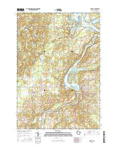 Cornell Wisconsin Current topographic map, 1:24000 scale, 7.5 X 7.5 Minute, Year 2015