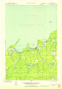 Cornucopia Wisconsin Historical topographic map, 1:48000 scale, 15 X 15 Minute, Year 1944