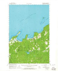 Cornucopia Wisconsin Historical topographic map, 1:62500 scale, 15 X 15 Minute, Year 1964