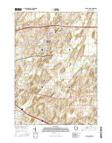 Cottage Grove Wisconsin Current topographic map, 1:24000 scale, 7.5 X 7.5 Minute, Year 2016