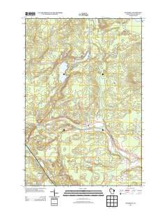 Couderay Wisconsin Historical topographic map, 1:24000 scale, 7.5 X 7.5 Minute, Year 2013