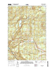 Couderay Wisconsin Current topographic map, 1:24000 scale, 7.5 X 7.5 Minute, Year 2015