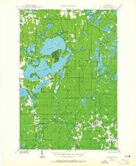 Couderay Wisconsin Historical topographic map, 1:48000 scale, 15 X 15 Minute, Year 1944