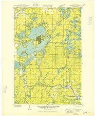 Couderay Wisconsin Historical topographic map, 1:48000 scale, 15 X 15 Minute, Year 1948