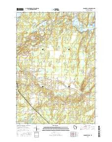 Cranberry Lake Wisconsin Current topographic map, 1:24000 scale, 7.5 X 7.5 Minute, Year 2015