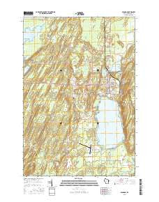 Crandon Wisconsin Current topographic map, 1:24000 scale, 7.5 X 7.5 Minute, Year 2015