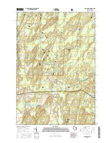 Crandon NE Wisconsin Current topographic map, 1:24000 scale, 7.5 X 7.5 Minute, Year 2015