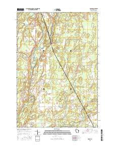 Crane Wisconsin Current topographic map, 1:24000 scale, 7.5 X 7.5 Minute, Year 2015