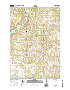 Crescent Wisconsin Current topographic map, 1:24000 scale, 7.5 X 7.5 Minute, Year 2015