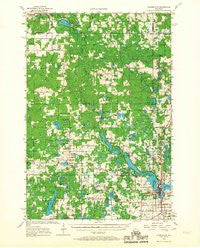 Cumberland Wisconsin Historical topographic map, 1:62500 scale, 15 X 15 Minute, Year 1956