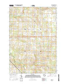 Curtiss Wisconsin Current topographic map, 1:24000 scale, 7.5 X 7.5 Minute, Year 2015
