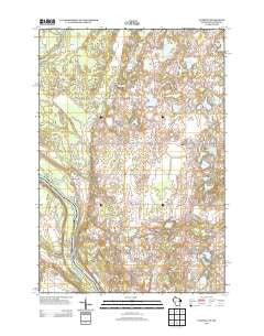 Cushing Wisconsin Historical topographic map, 1:24000 scale, 7.5 X 7.5 Minute, Year 2013