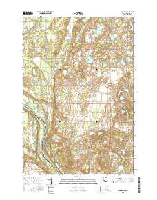 Cushing Wisconsin Current topographic map, 1:24000 scale, 7.5 X 7.5 Minute, Year 2015