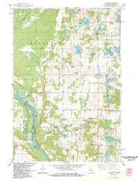 Cushing Wisconsin Historical topographic map, 1:24000 scale, 7.5 X 7.5 Minute, Year 1983