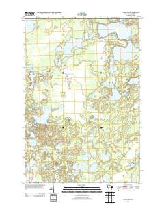 Dam Lake Wisconsin Historical topographic map, 1:24000 scale, 7.5 X 7.5 Minute, Year 2013
