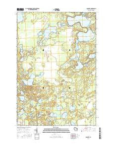 Dam Lake Wisconsin Current topographic map, 1:24000 scale, 7.5 X 7.5 Minute, Year 2015