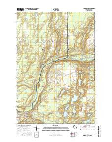 Danbury East Wisconsin Current topographic map, 1:24000 scale, 7.5 X 7.5 Minute, Year 2015