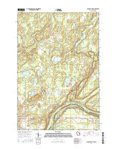 Danbury West Wisconsin Current topographic map, 1:24000 scale, 7.5 X 7.5 Minute, Year 2015