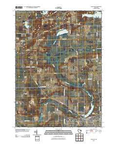 Delavan Wisconsin Historical topographic map, 1:24000 scale, 7.5 X 7.5 Minute, Year 2010