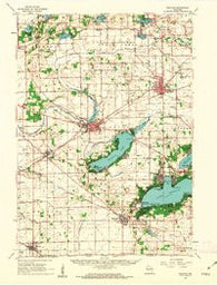 Delavan Wisconsin Historical topographic map, 1:62500 scale, 15 X 15 Minute, Year 1960