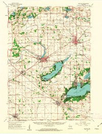 Delavan Wisconsin Historical topographic map, 1:62500 scale, 15 X 15 Minute, Year 1960